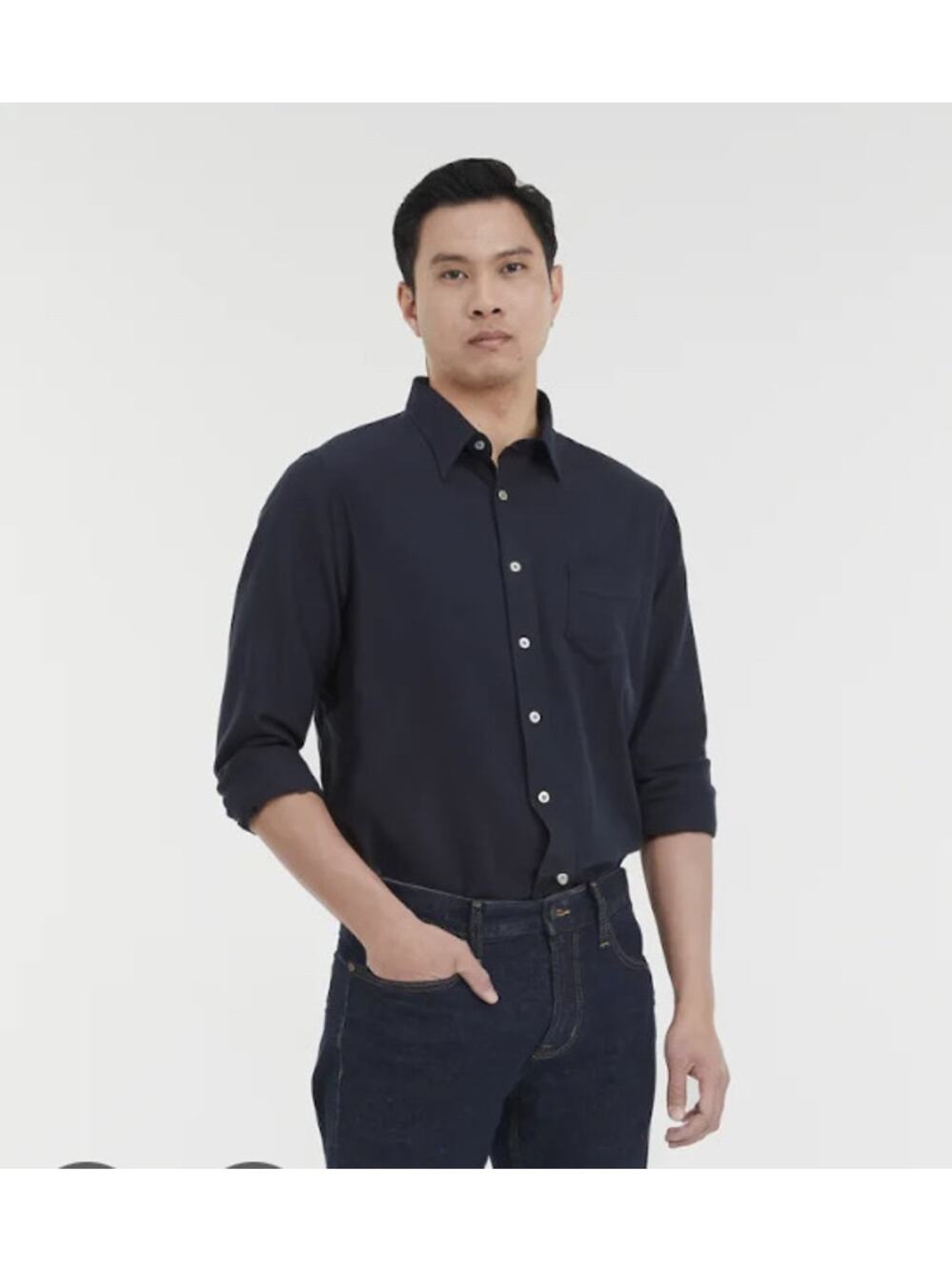 UNTUCKit black Sherwood flannel button front casual shirt Size Large